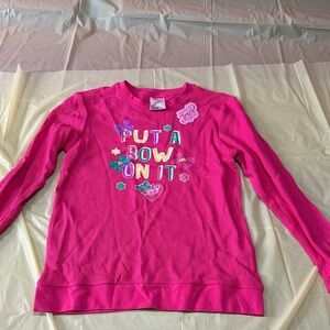 Pink Kids Shirt with Bow Design JoJo size medium